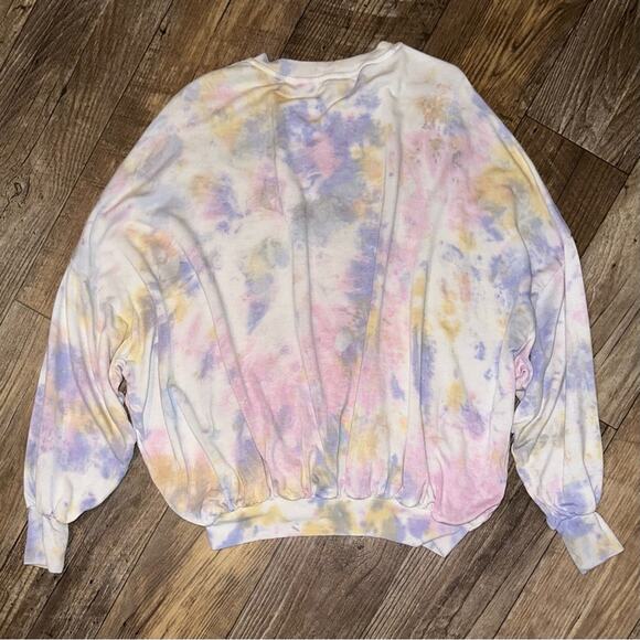 Young Fabulous & Broke Juliette Pastel Tie Dye Relaxed Pullover Size XS - Picture 9 of 12